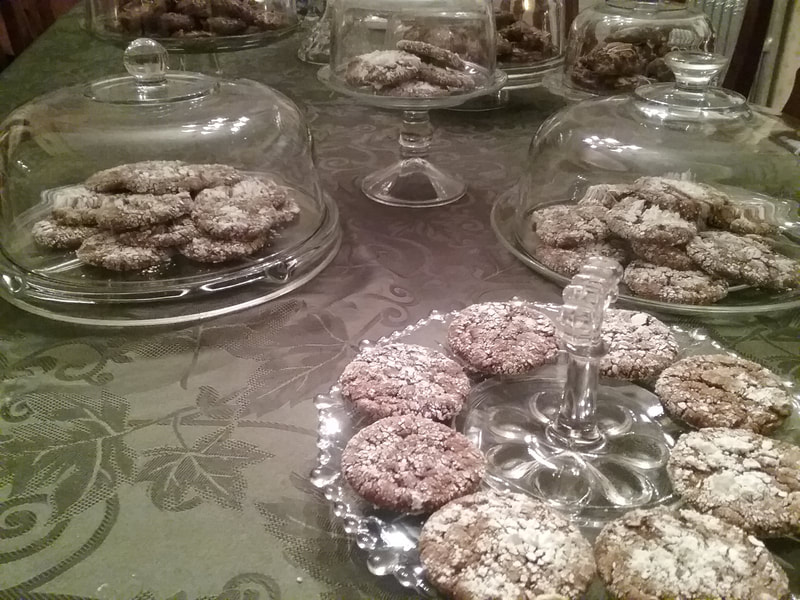 Here we have gone crazy Christmas cookie baking so everyone can take some extras home from their holiday getaway.