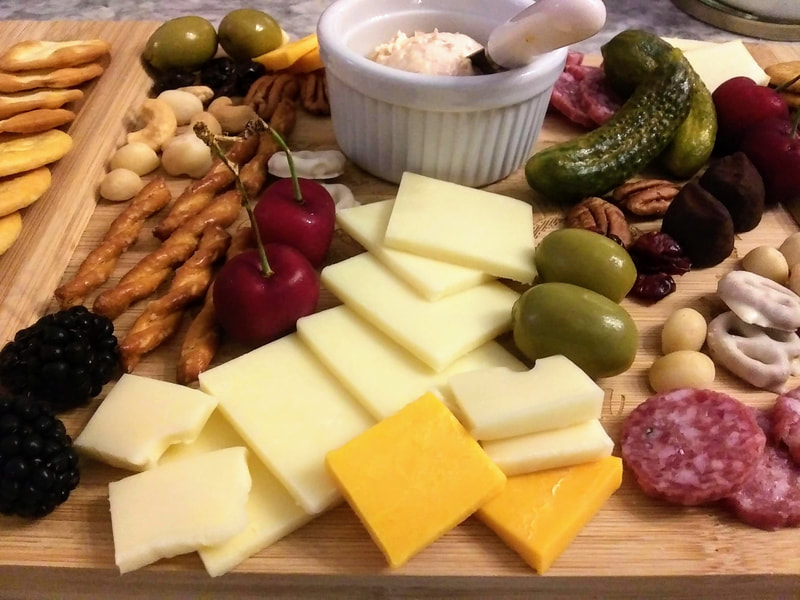 We sure do enjoy making up charcuterie trays filled with all sorts of assorted sweet and savory nibbles.