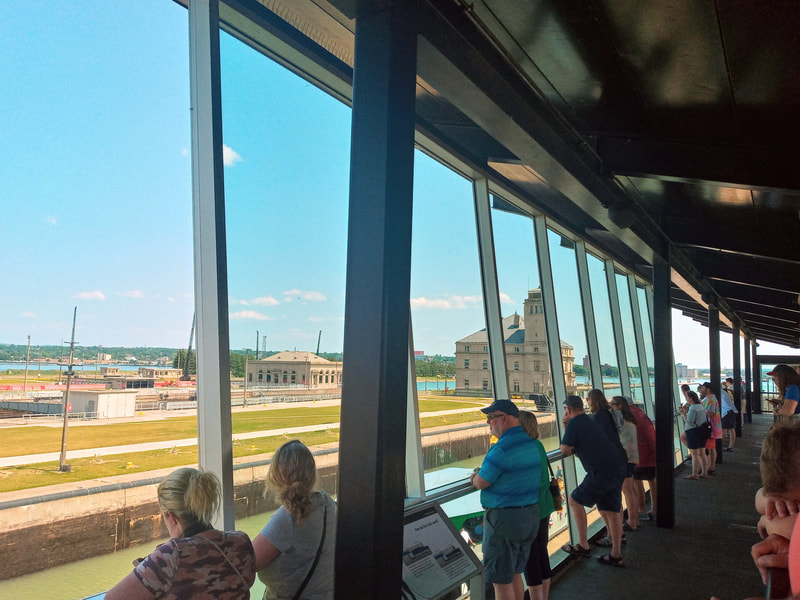 Sault Sainte Marie is an incredible place to view the passing freighters.  Many at 1,000 feet or more, you are incredibly close at the Soo Locks Visitor Station.