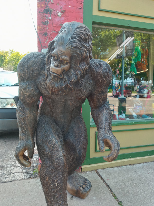 This big guy hands out in Sault Sainte Marie across from the Soo Locks Visitor Center in a fun shopping district.