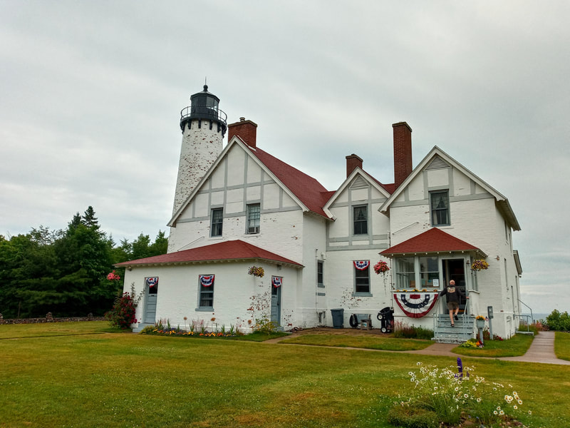 Whitefish Point Lighthouse is located in Paradise, Michigan along Lake Superior. 