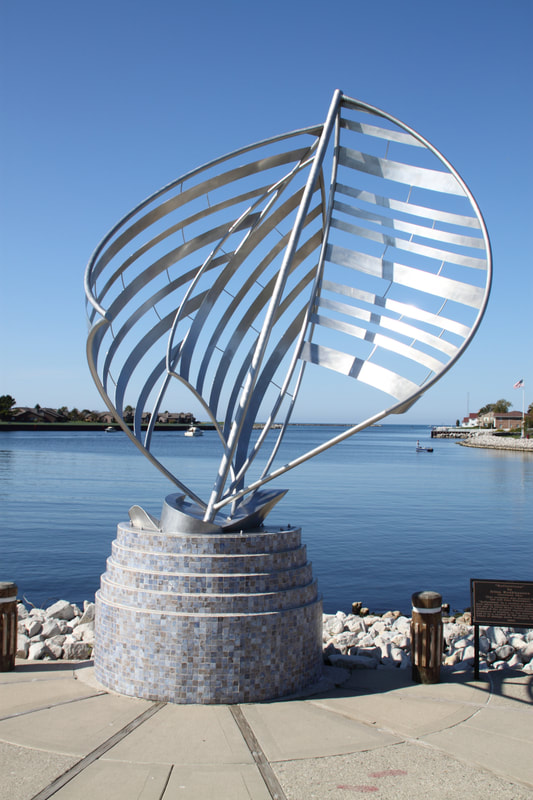 Ludington Michigan's waterfront sculpture park wows.