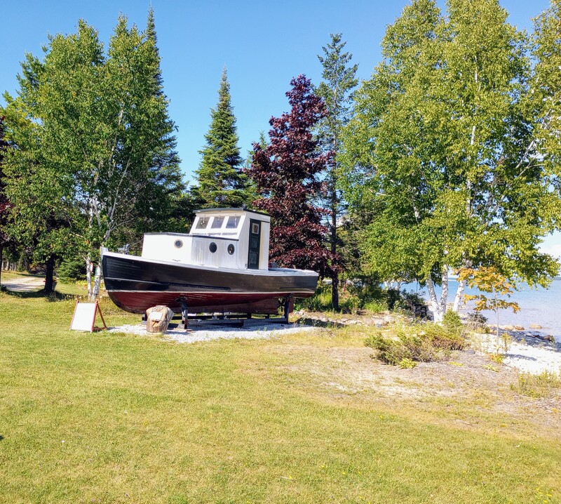 In 1959, with the opening of the St. Lawrence Seaway, the Gwen became the first pilot boat in DeTour Village. Shown here, she has since been restored and renamed the Philo B. Leonard,